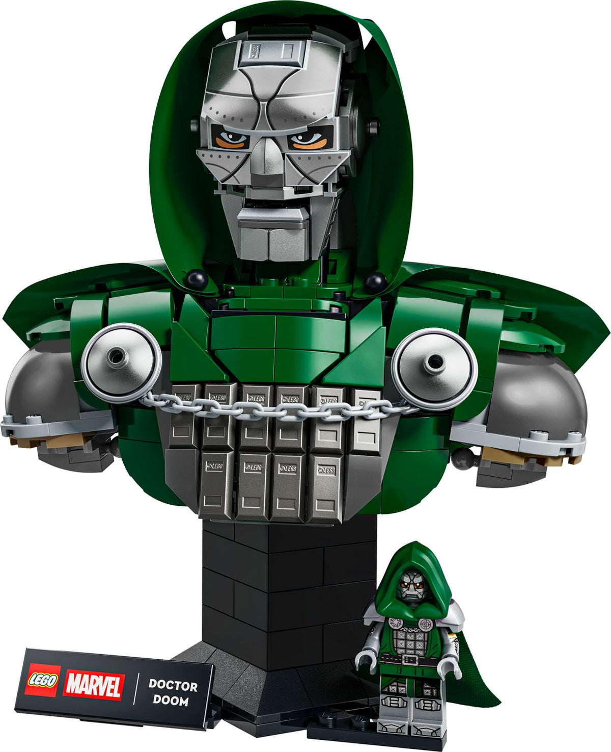 LEGO Marvel Doctor Doom Bust – Collectible Character Helmet Display Set for Adults 18+ (641 Pieces) (76345)