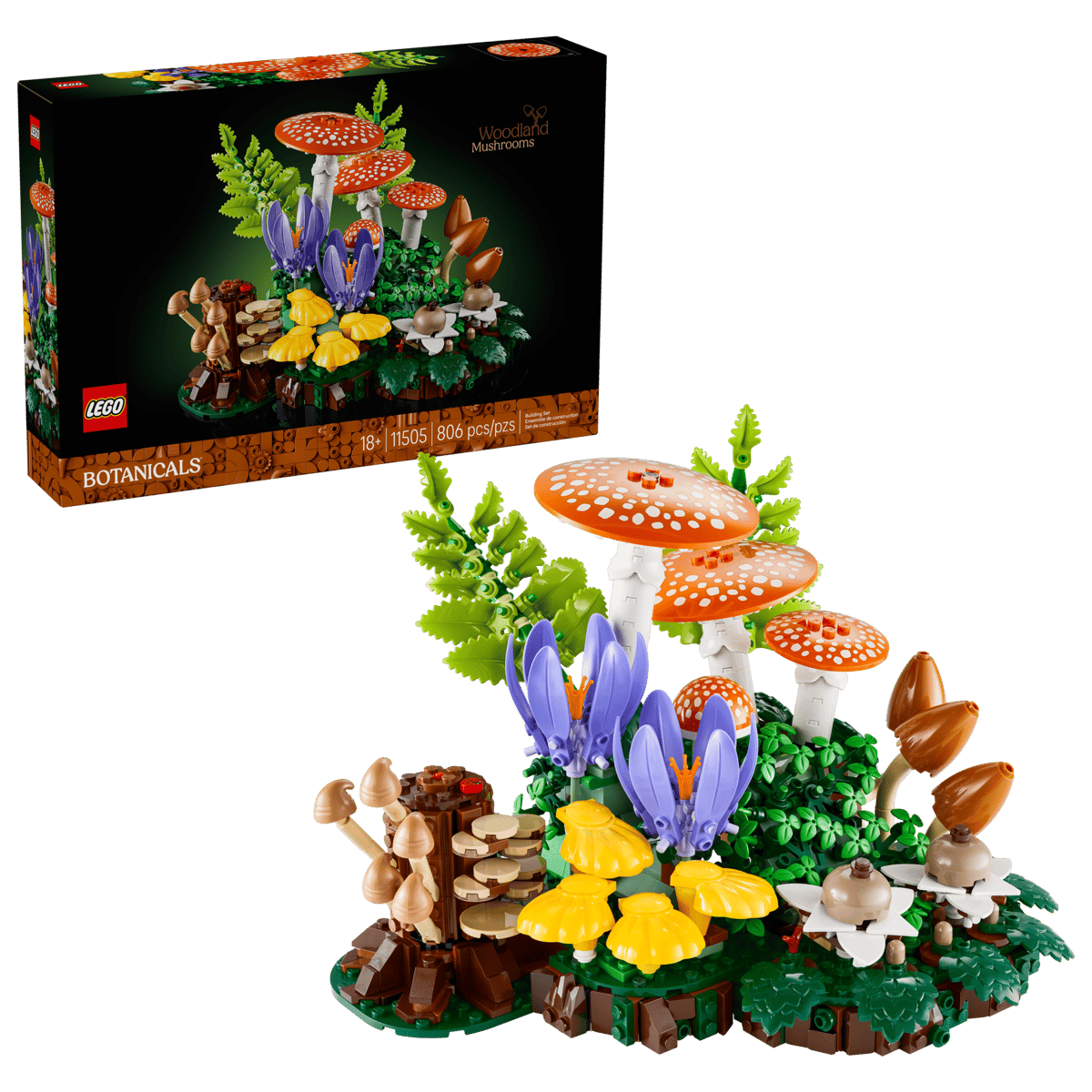 LEGO Botanicals Woodland Mushrooms (11505) | Botanicals Building Set for Ages 8+