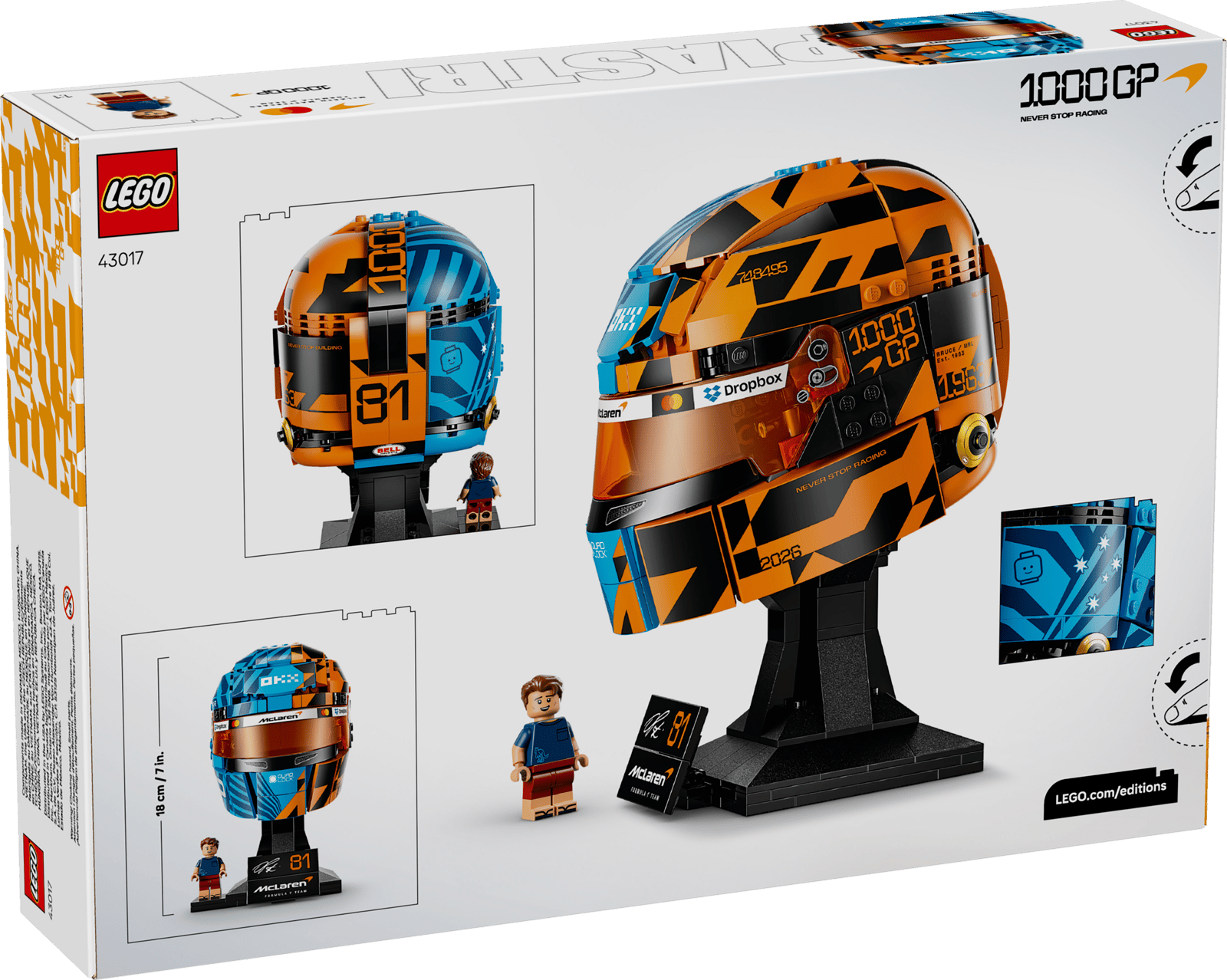 LEGO Editions McLaren Mastercard F1® Team Oscar Piastri Helmet [43017]
