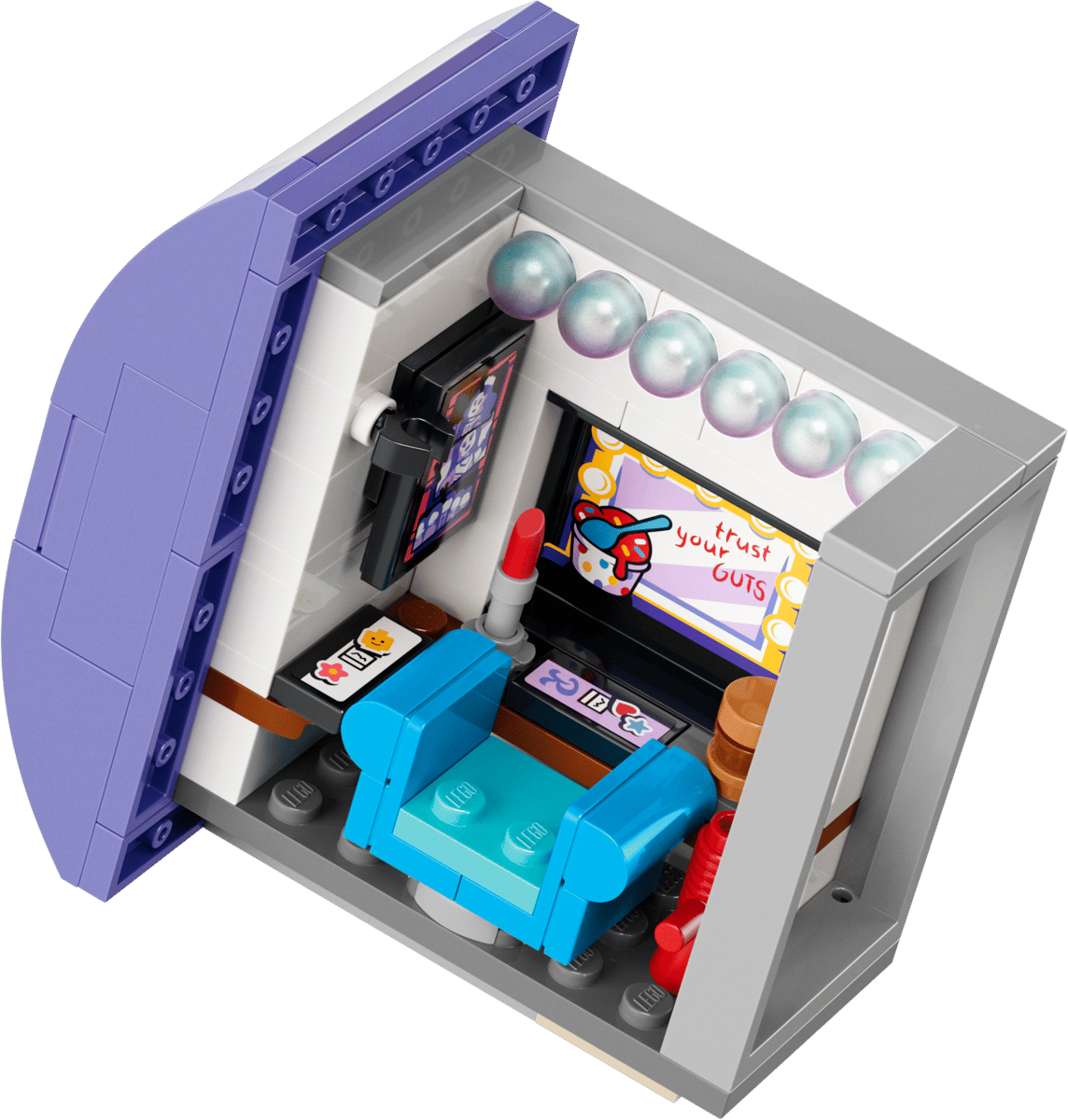 LEGO Editions Olivia Rodrigo's Dual Guitar – 1,228-Piece Split Acoustic & Electric Guitar with Hidden Stage Scenes (Ages 14+) [43031]