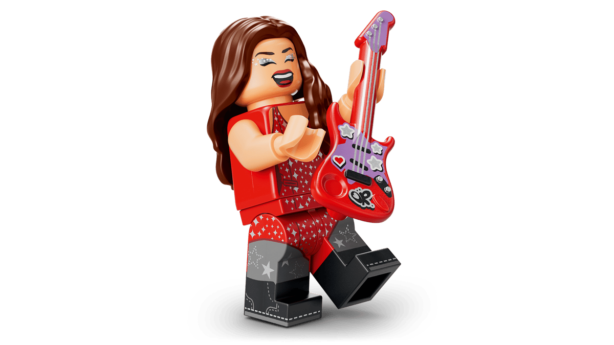 LEGO Editions Olivia Rodrigo's Dual Guitar – 1,228-Piece Split Acoustic & Electric Guitar with Hidden Stage Scenes (Ages 14+) [43031]