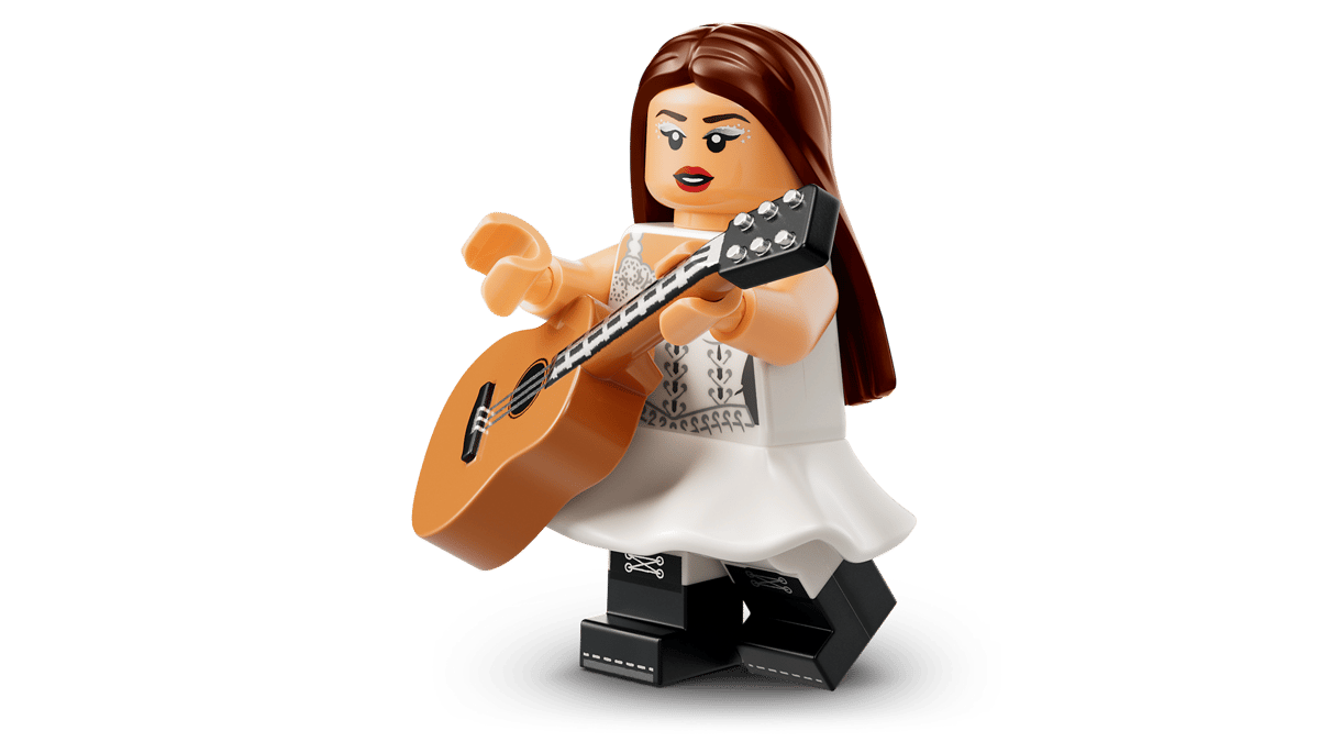LEGO Editions Olivia Rodrigo's Dual Guitar – 1,228-Piece Split Acoustic & Electric Guitar with Hidden Stage Scenes (Ages 14+) [43031]