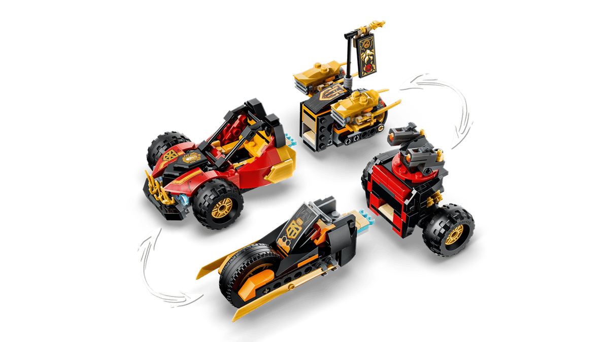LEGO Ninjago Kai and Cole's Combiner Vehicles (71864) | Ninjago Building Set for Ages 8+