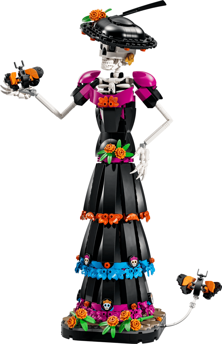 LEGO Ideas La Catrina – 1,212-Piece Day of the Dead Skeleton Figurine with Marigolds & Monarch Butterfly (Ages 18+) [21372]