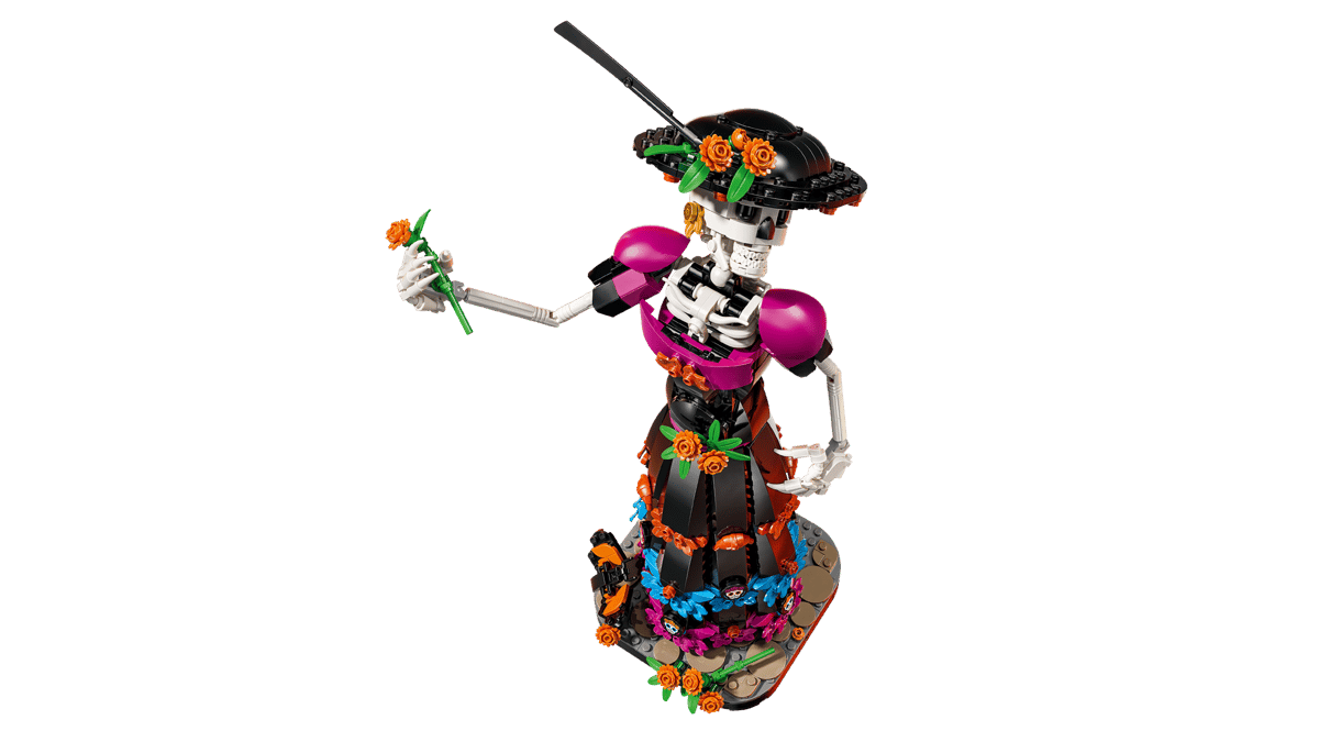 LEGO Ideas La Catrina – 1,212-Piece Day of the Dead Skeleton Figurine with Marigolds & Monarch Butterfly (Ages 18+) [21372]