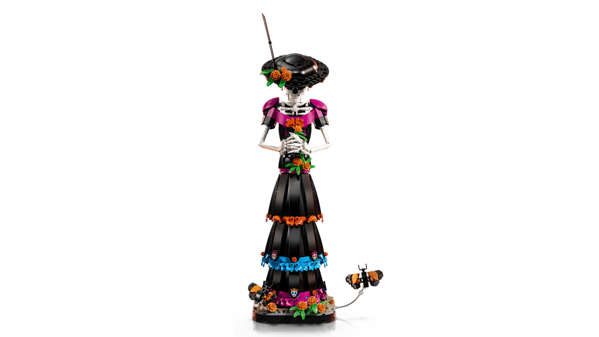 LEGO Ideas La Catrina – 1,212-Piece Day of the Dead Skeleton Figurine with Marigolds & Monarch Butterfly (Ages 18+) [21372]