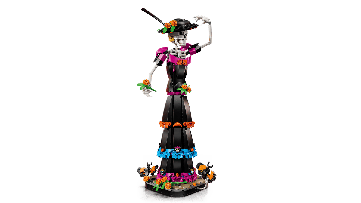 LEGO Ideas La Catrina – 1,212-Piece Day of the Dead Skeleton Figurine with Marigolds & Monarch Butterfly (Ages 18+) [21372]