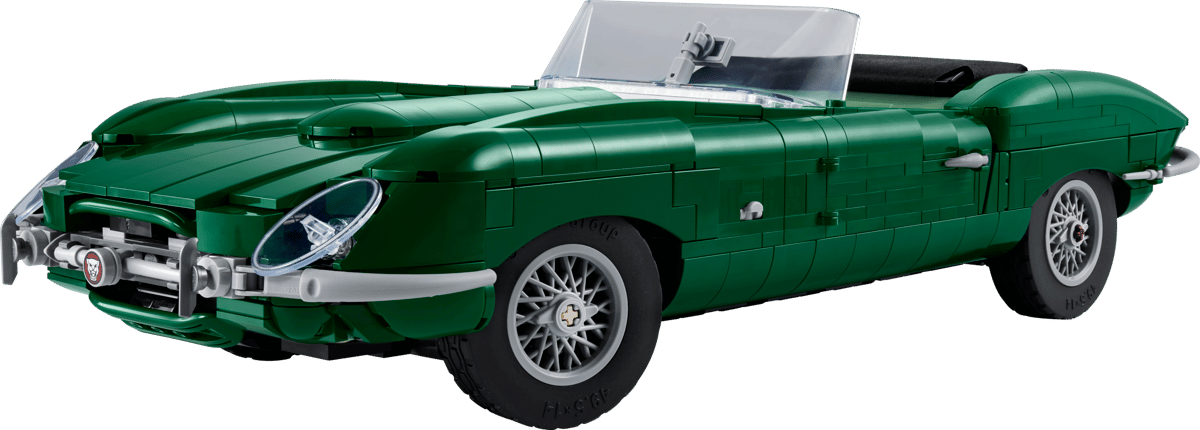 LEGO Icons Jaguar E-Type – 1,673-Piece Classic British Sports Car Scale Model with Opening Hood & Boot (Ages 18+) [11381]