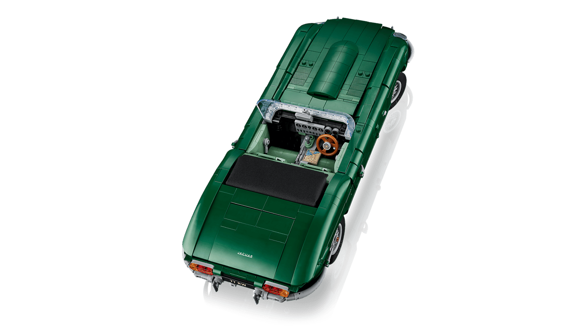 LEGO Icons Jaguar E-Type – 1,673-Piece Classic British Sports Car Scale Model with Opening Hood & Boot (Ages 18+) [11381]