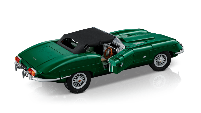 LEGO Icons Jaguar E-Type – 1,673-Piece Classic British Sports Car Scale Model with Opening Hood & Boot (Ages 18+) [11381]