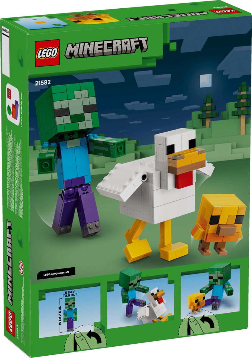 LEGO Minecraft Chicken Jockey (21582) | Minecraft Building Set for Ages 8+