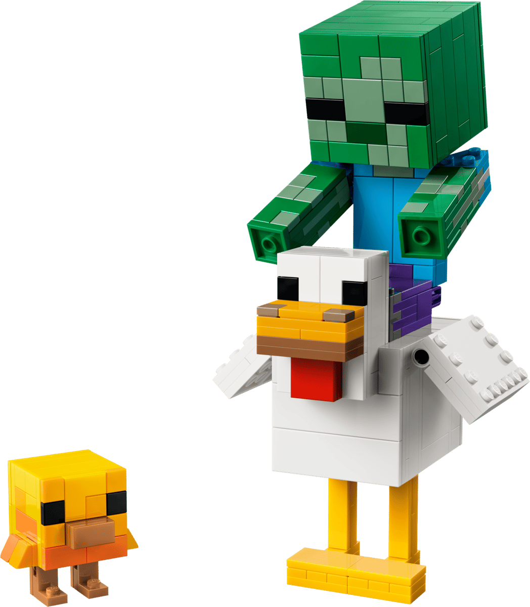 LEGO Minecraft Chicken Jockey (21582) | Minecraft Building Set for Ages 8+