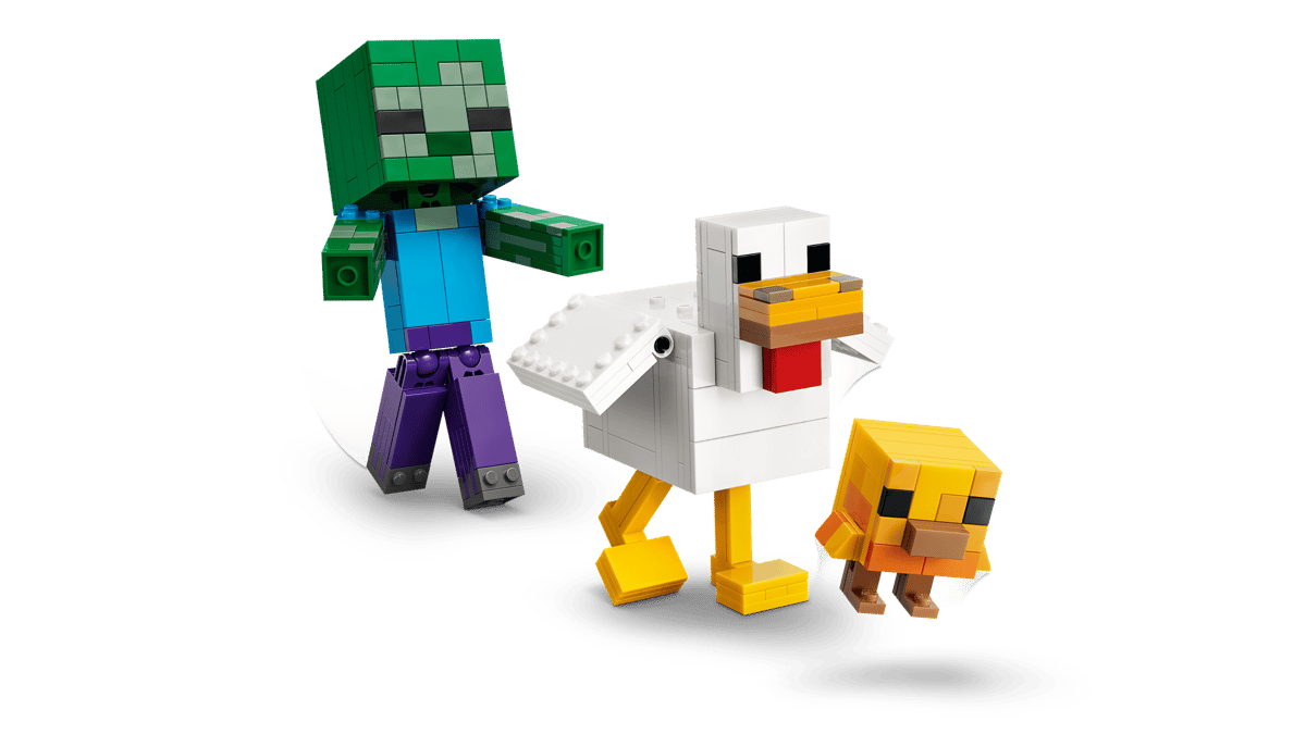 LEGO Minecraft Chicken Jockey (21582) | Minecraft Building Set for Ages 8+
