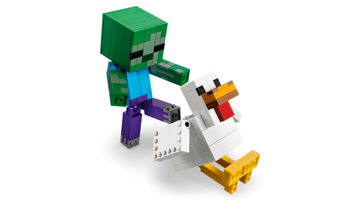 LEGO Minecraft Chicken Jockey (21582) | Minecraft Building Set for Ages 8+