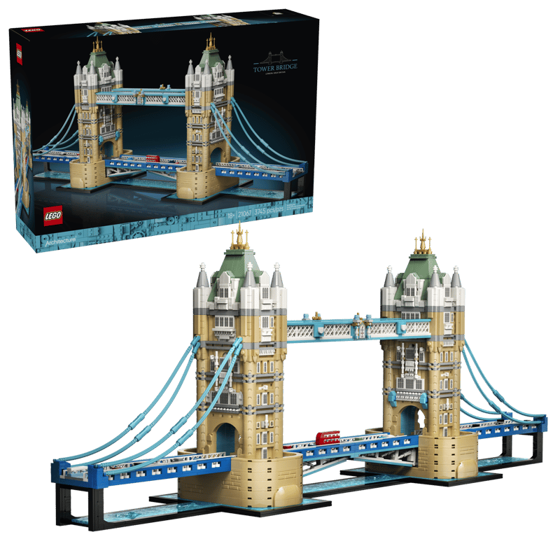 LEGO Architecture Tower Bridge – 3,745-Piece Iconic London Landmark Building Set for Adults 18+ [21067]
