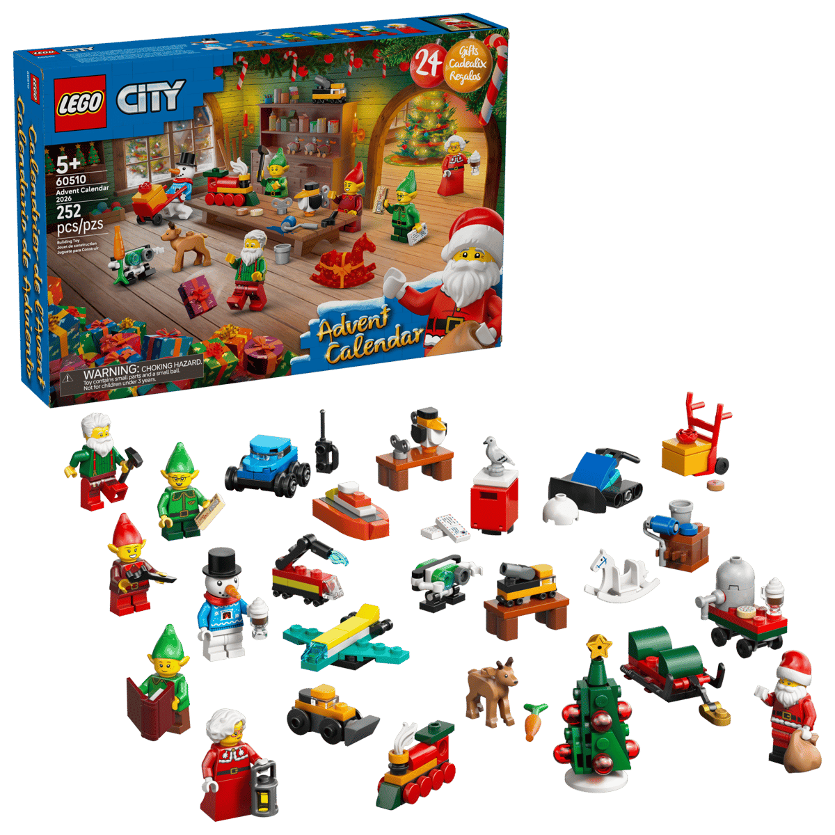 LEGO City 2026 Advent Calendar – 24-Day Holiday Countdown Building Set (Ages 5+, 336 Pieces) (60510)