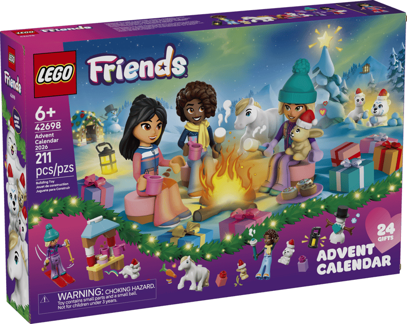 LEGO Friends 2026 Advent Calendar – 24-Day Holiday Countdown Building Set (Ages 6+, 336 Pieces) (42698)
