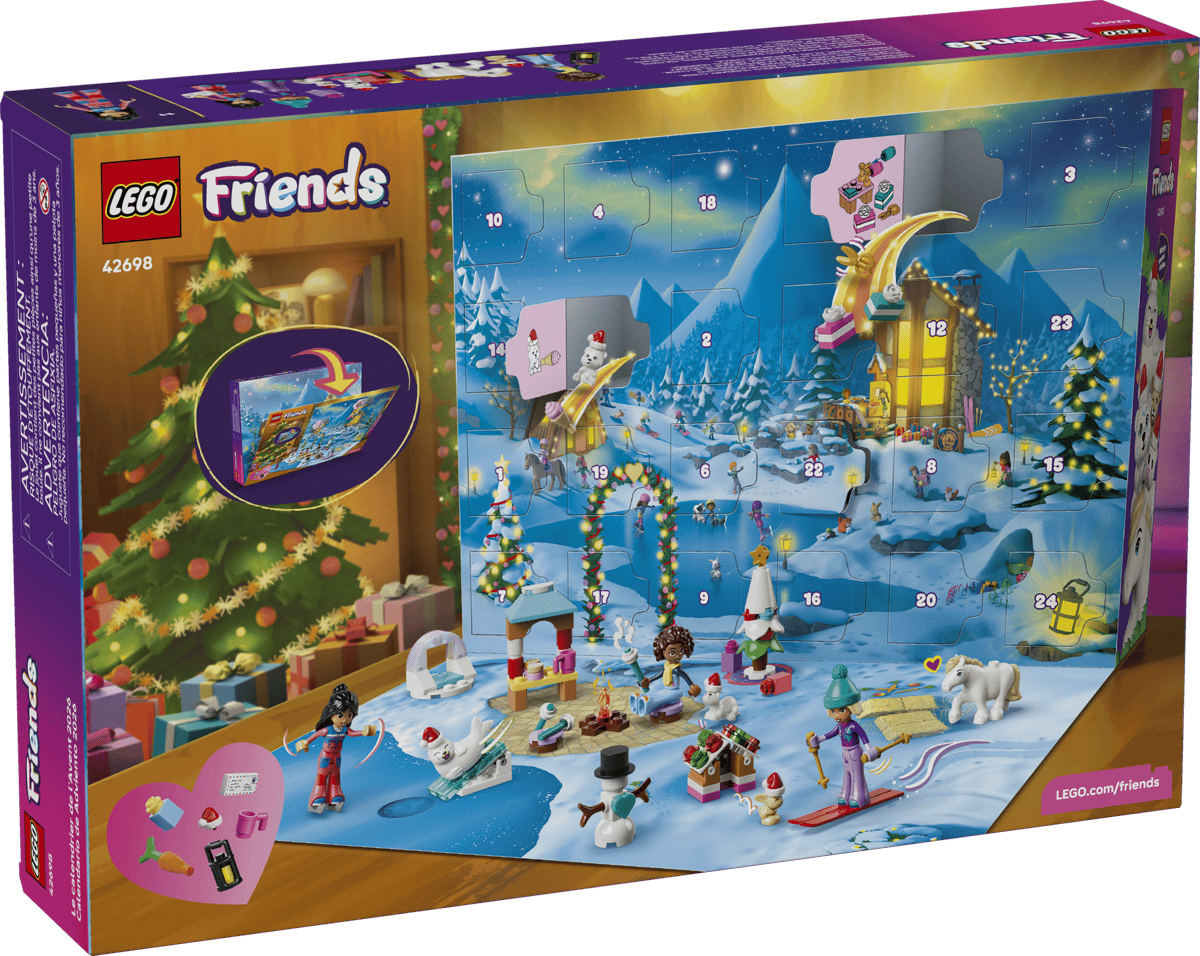 LEGO Friends 2026 Advent Calendar – 24-Day Holiday Countdown Building Set (Ages 6+, 336 Pieces) (42698)