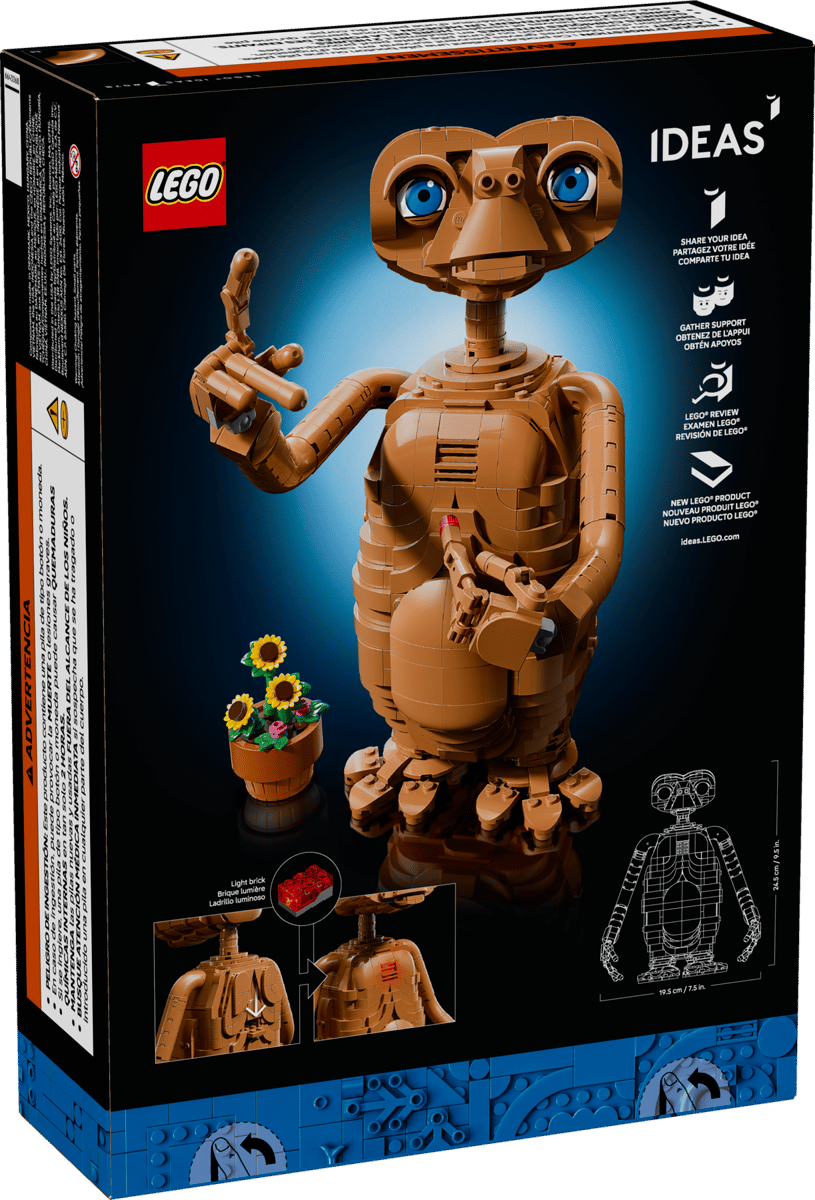 LEGO Ideas E.T. the Extra-Terrestrial – 1,226-Piece Poseable Figure of the Beloved Film Alien (Ages 18+) [21370]