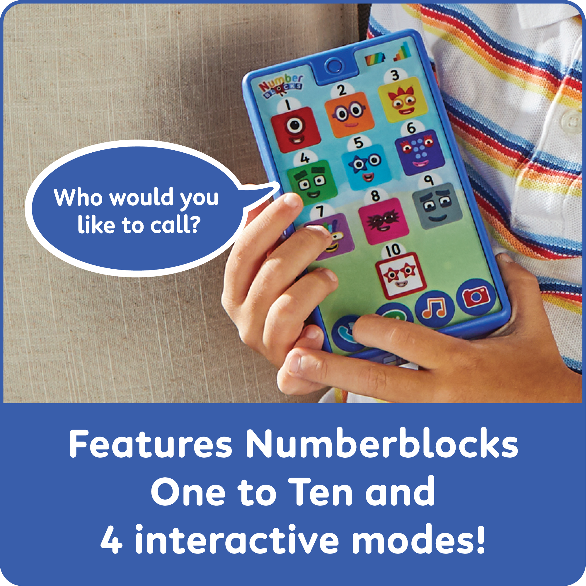 Hand2Mind Numberblocks Number Fun Learning Phone – Interactive Counting Toy for Toddlers (Ages 3+)