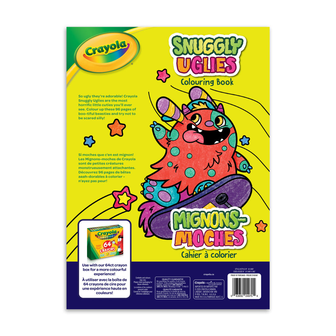 Crayola 96 Page Colouring Book – Snuggly Uglies/Mignons-Moches