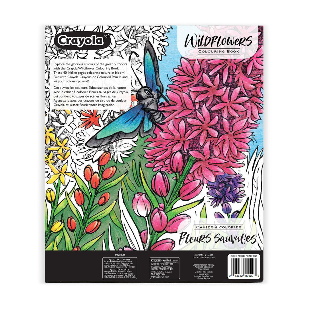 Crayola Wildflowers 40-Page Colouring Book – Botanical Colouring for Adults & Teens (Ages 12+)