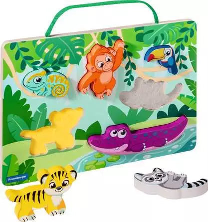 Wooden Touch & Play Puzzle: In the Jungle