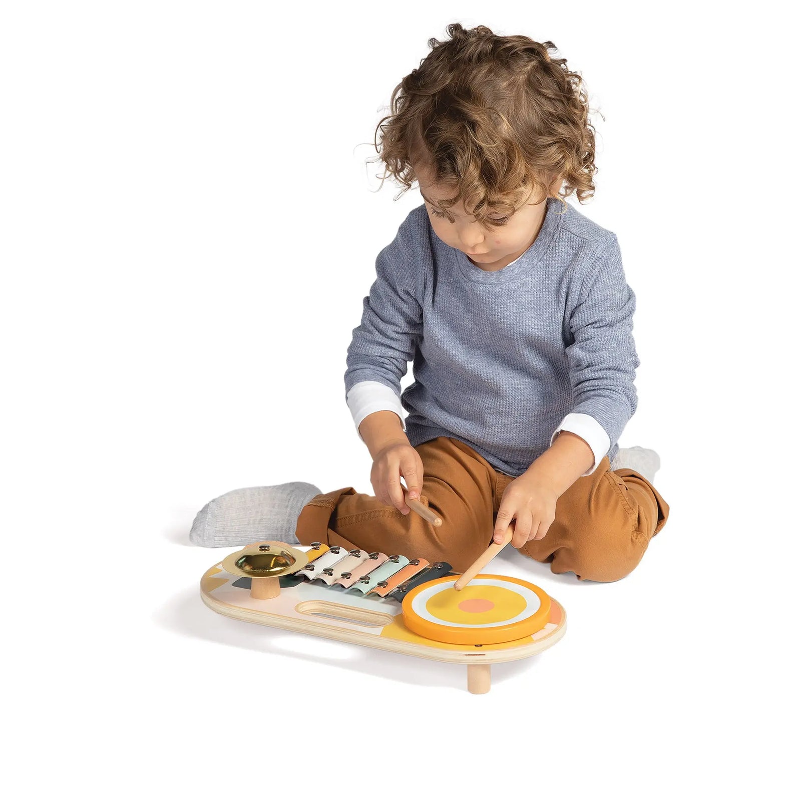 Manhattan Toy BeatstoGo Wooden Musical Learning Toy – Toddler Percussion Music Set