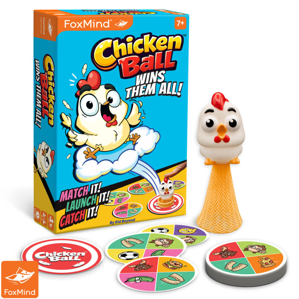 FoxMind ChickenBall – Fast-Flying Party Game of Silly Words, Speed & Reflexes (Ages 8+, 3–6 Players)