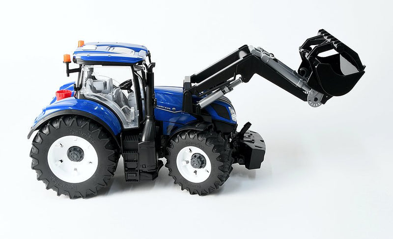 Bruder New Holland T7.340 Tractor with Front Loader – 1:16 Farm Toy with Bucket Attachment (Ages 4+)