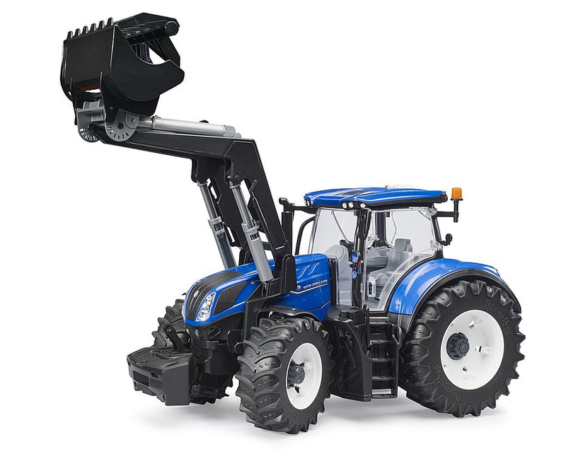 Bruder New Holland T7.340 Tractor with Front Loader – 1:16 Farm Toy with Bucket Attachment (Ages 4+)
