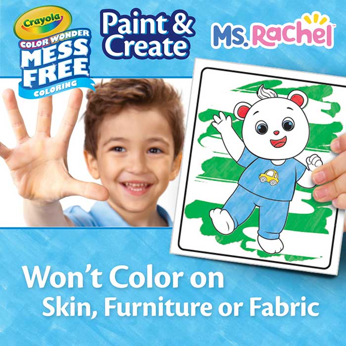 Crayola Color Wonder Paint & Create Ms. Rachel – Mess-Free Washable Paint Activity Set for Toddlers (Ages 1+)