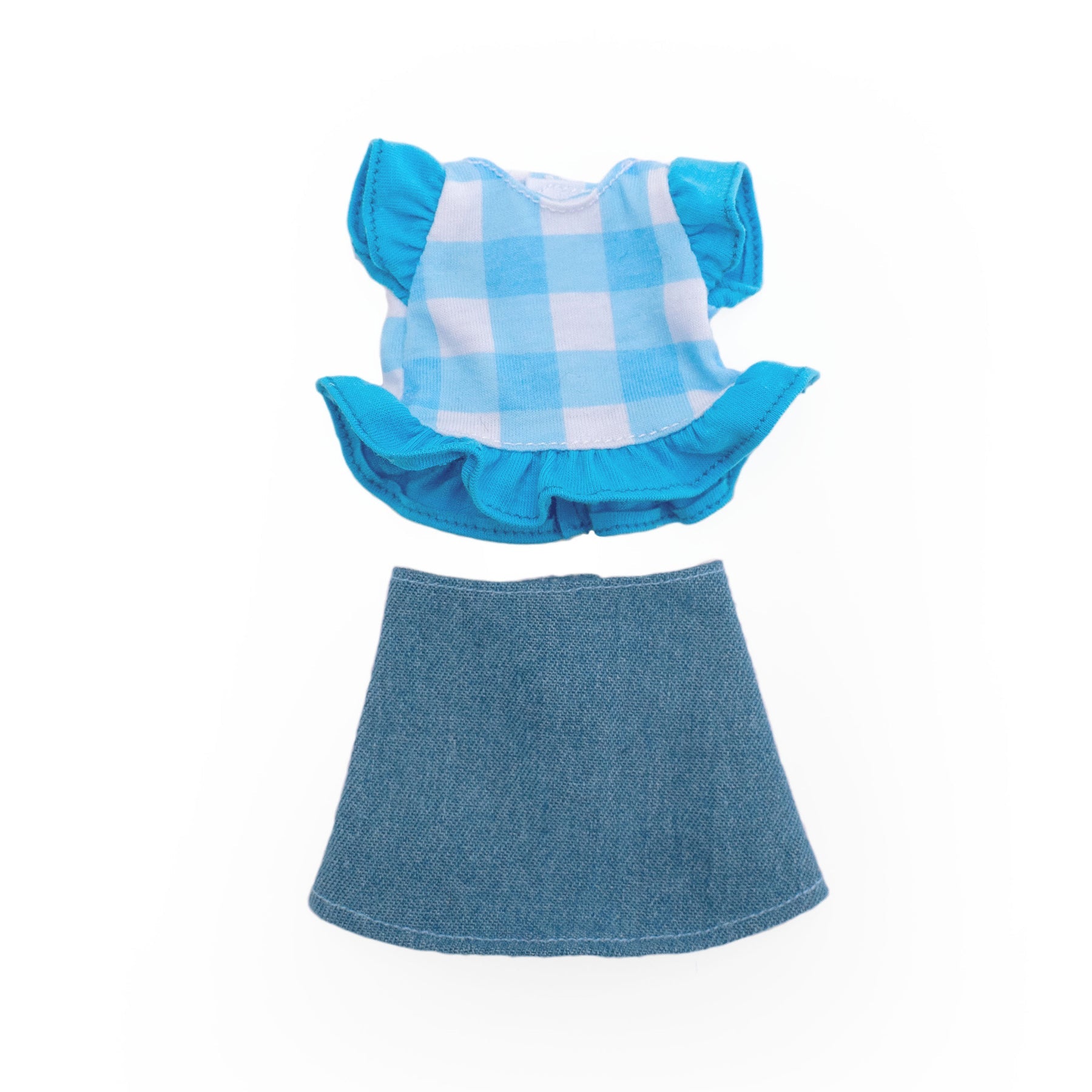 Manhattan Toy Groovy Girls Darling in Denim Doll Outfit – 2-Piece Frilly Shirt & Denim Skirt Set (Ages 3+)
