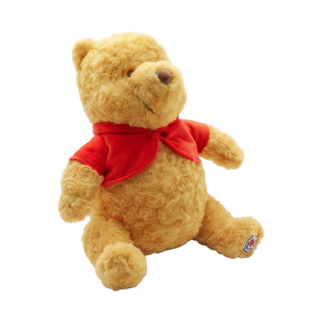 Disney Winnie the Pooh 100th Anniversary Plush – Rose Velvet with Embroidered Patch