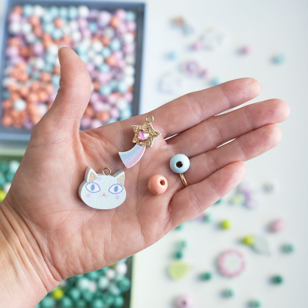 Djeco Wooden Beads Rainbow