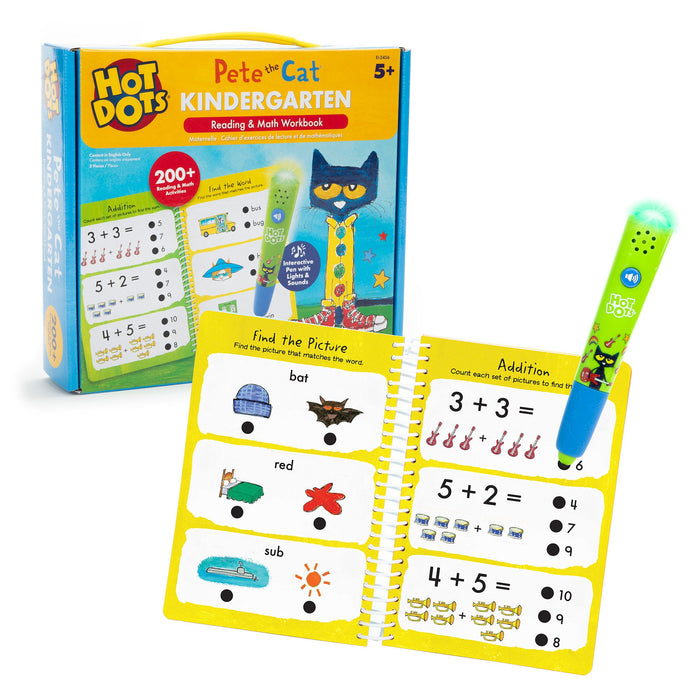Educational Insights Hot Dots® Pete the Cat® Kindergarten Reading & Math