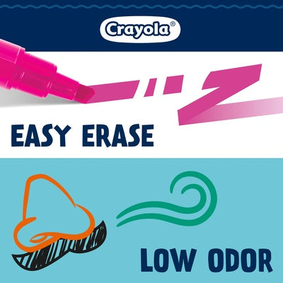 Crayola 12 Count Broad Line Dry Erase Markers – Washable Whiteboard Markers for Kids