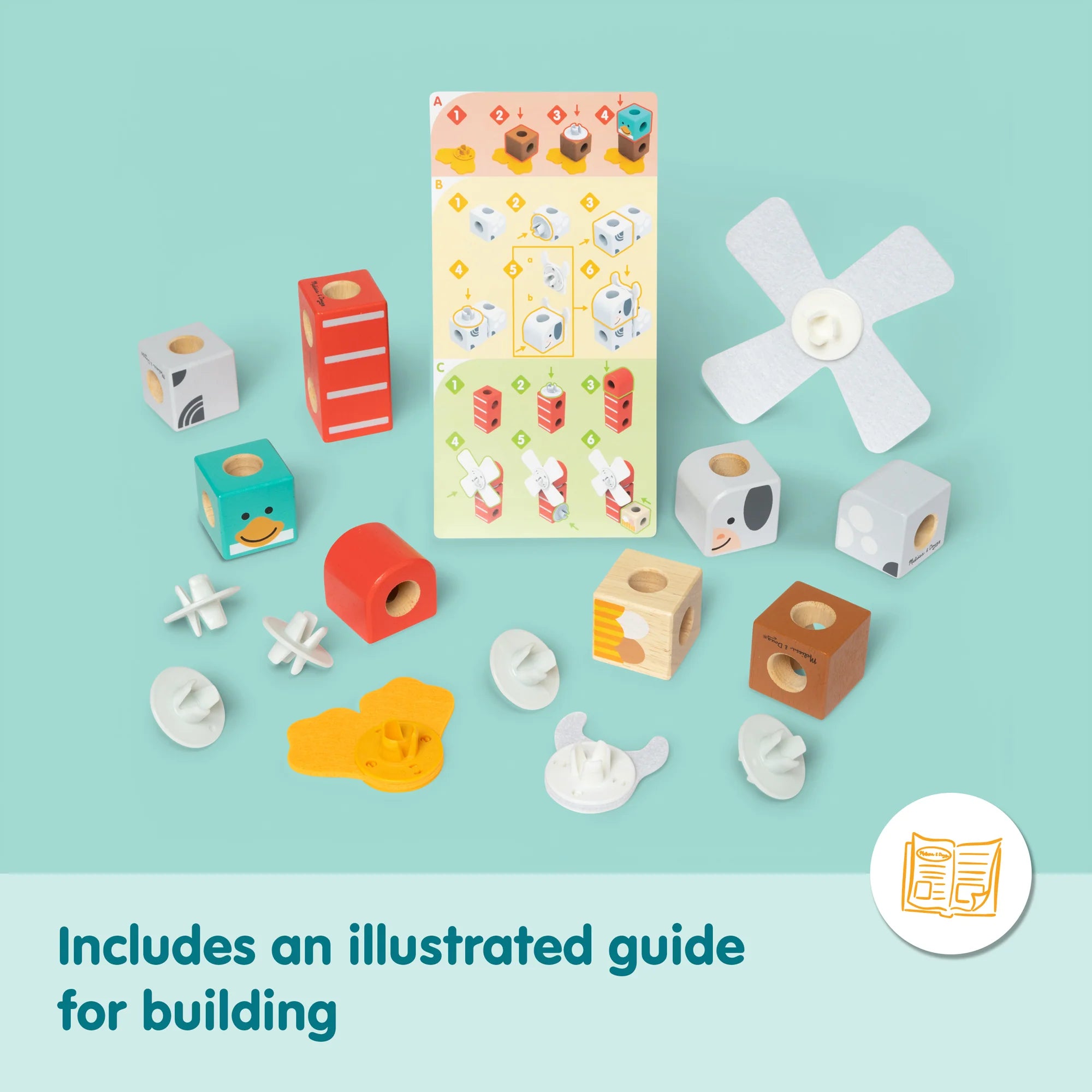 Melissa & Doug Blockables™ Farm Friends Play Set