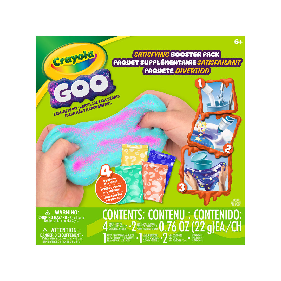 Crayola Goo Satisfying Booster Pack – Sensory Slime & Texture Refill Kit for Kids