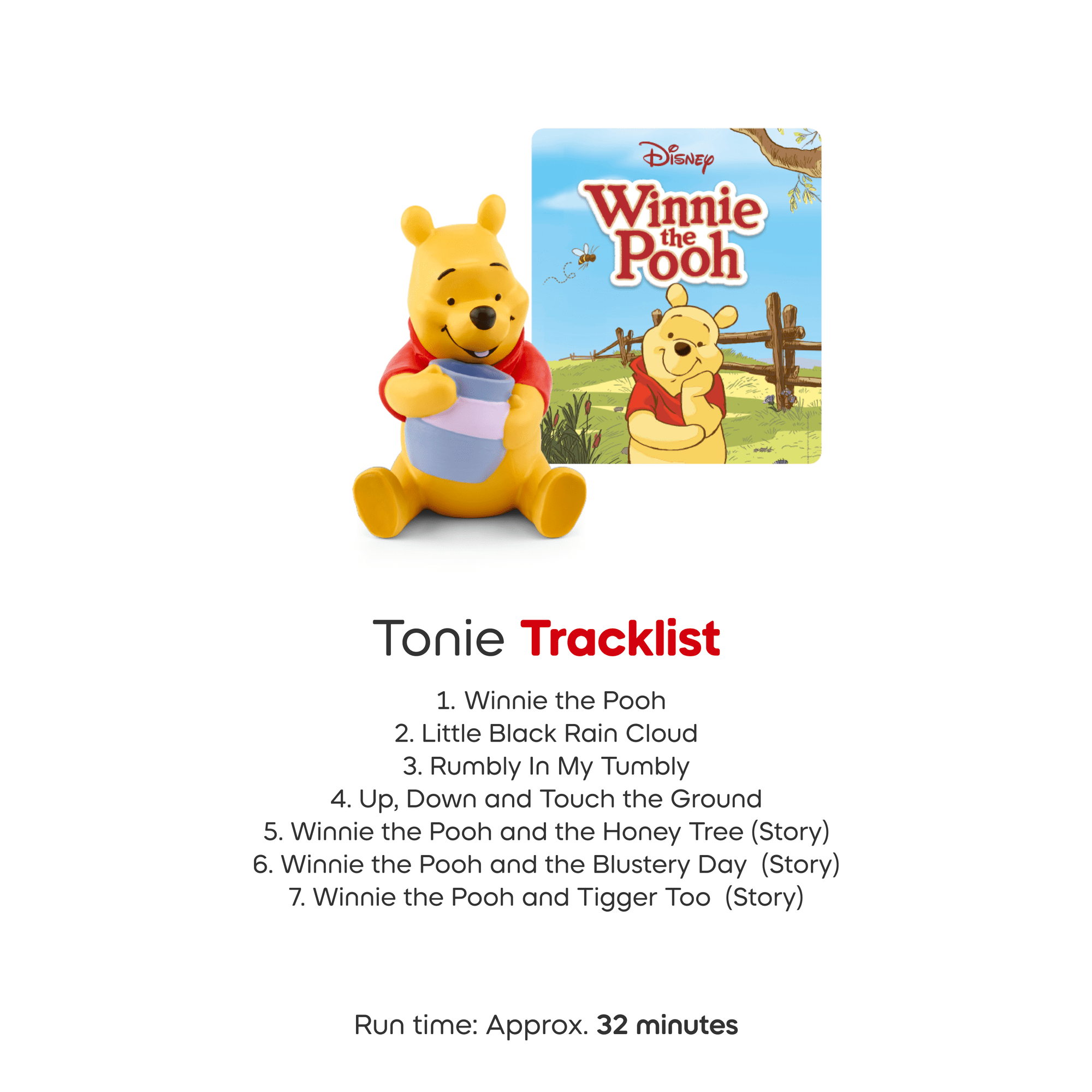 Tonies Disney Winnie the Pooh – Screen-Free Audio Tonie Figure with Stories & Songs for Kids (Ages 1+)