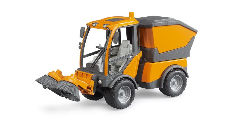 Bruder VarioCar Street Sweeper – Municipal Road Cleaning Vehicle with Rotating Brushes (Ages 4+)