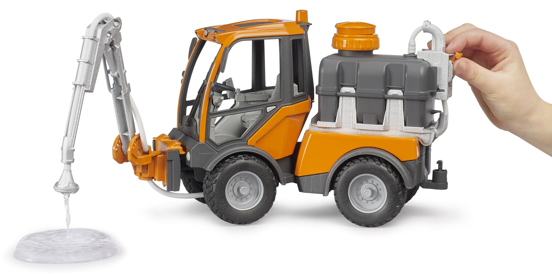 Bruder VarioCar Green Area Irrigation Vehicle – Municipal Water Sprinkler Utility Vehicle (Ages 4+)