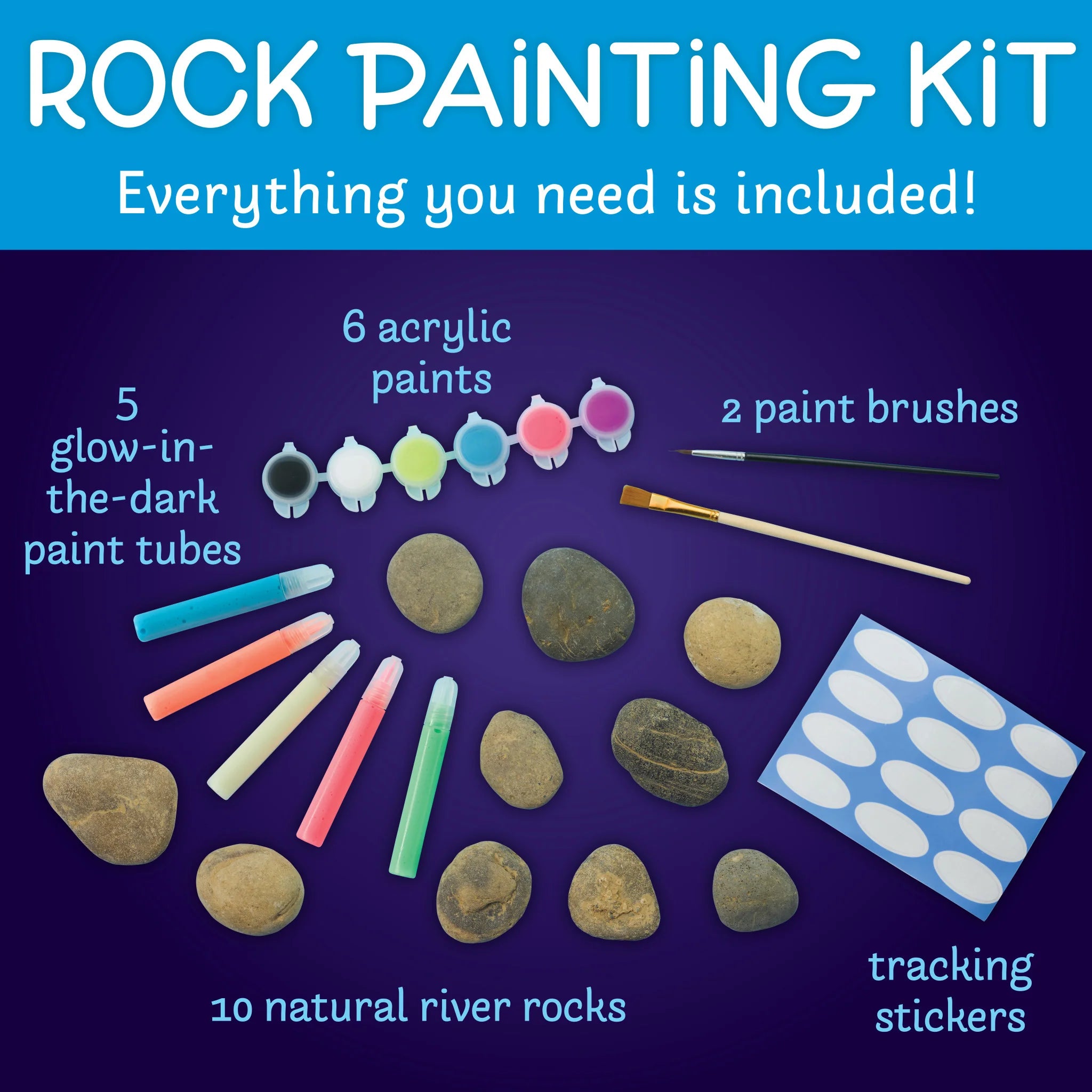 Glow in the Dark Rock Painting Kit