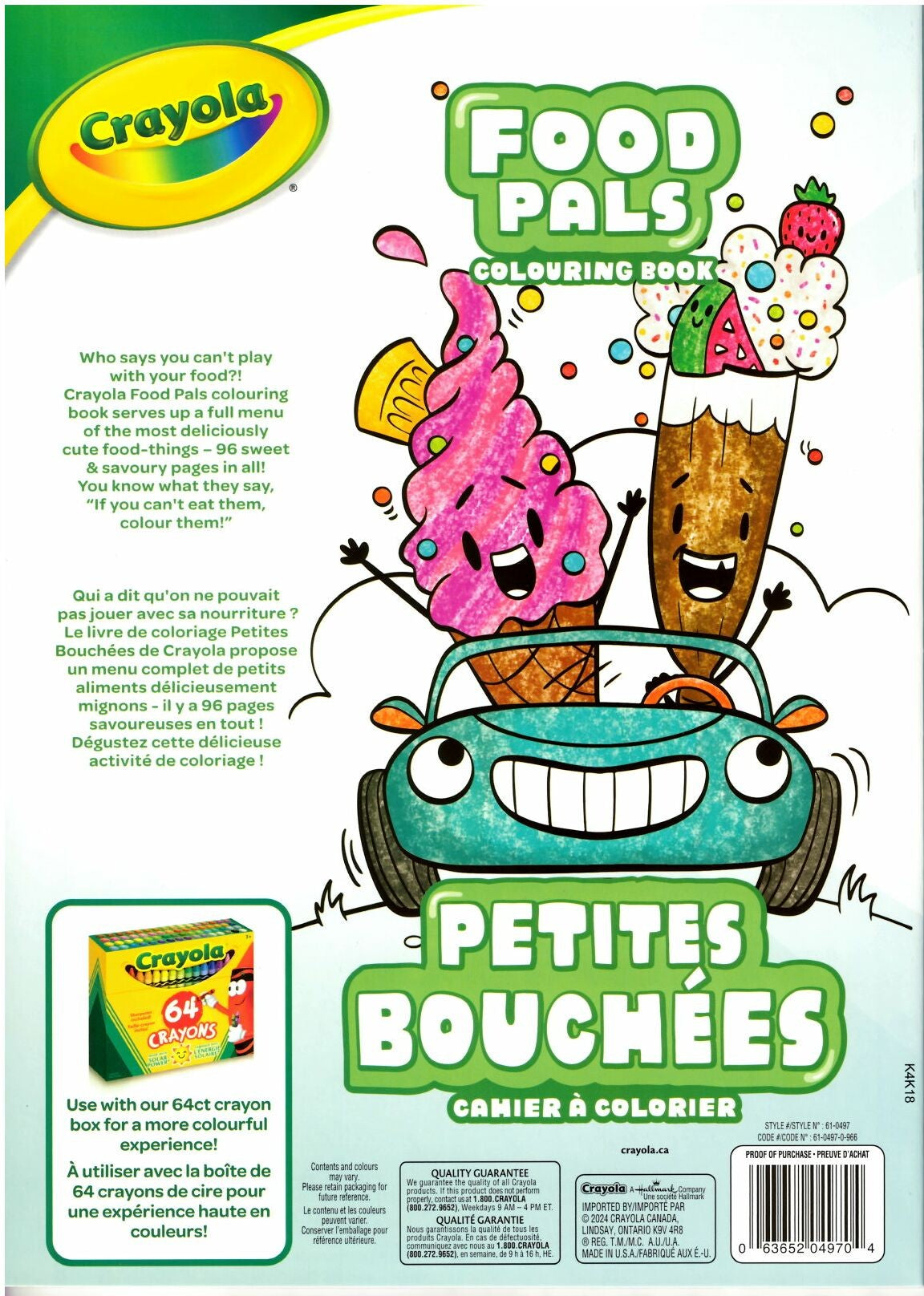 Crayola 96 Page Colouring Book – Food Pals