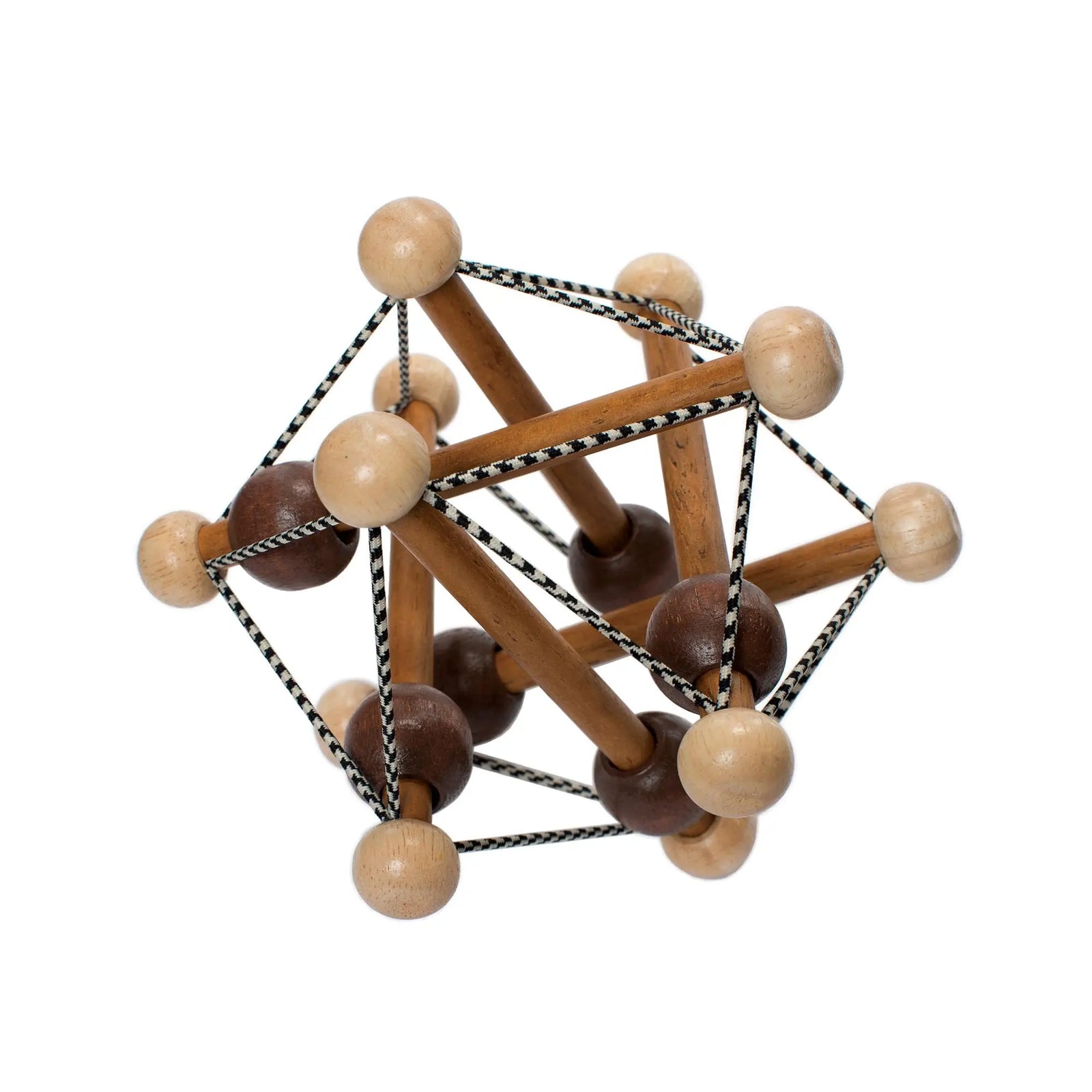 Manhattan Toy Artful Skwish Wooden Baby Rattle – Natural Wood Sensory Toy