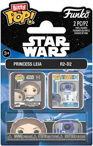 Funko Bitty Pop! Star Wars – Princess Leia & R2-D2 2-Pack Mini Vinyl Figures (Ages 3+)
