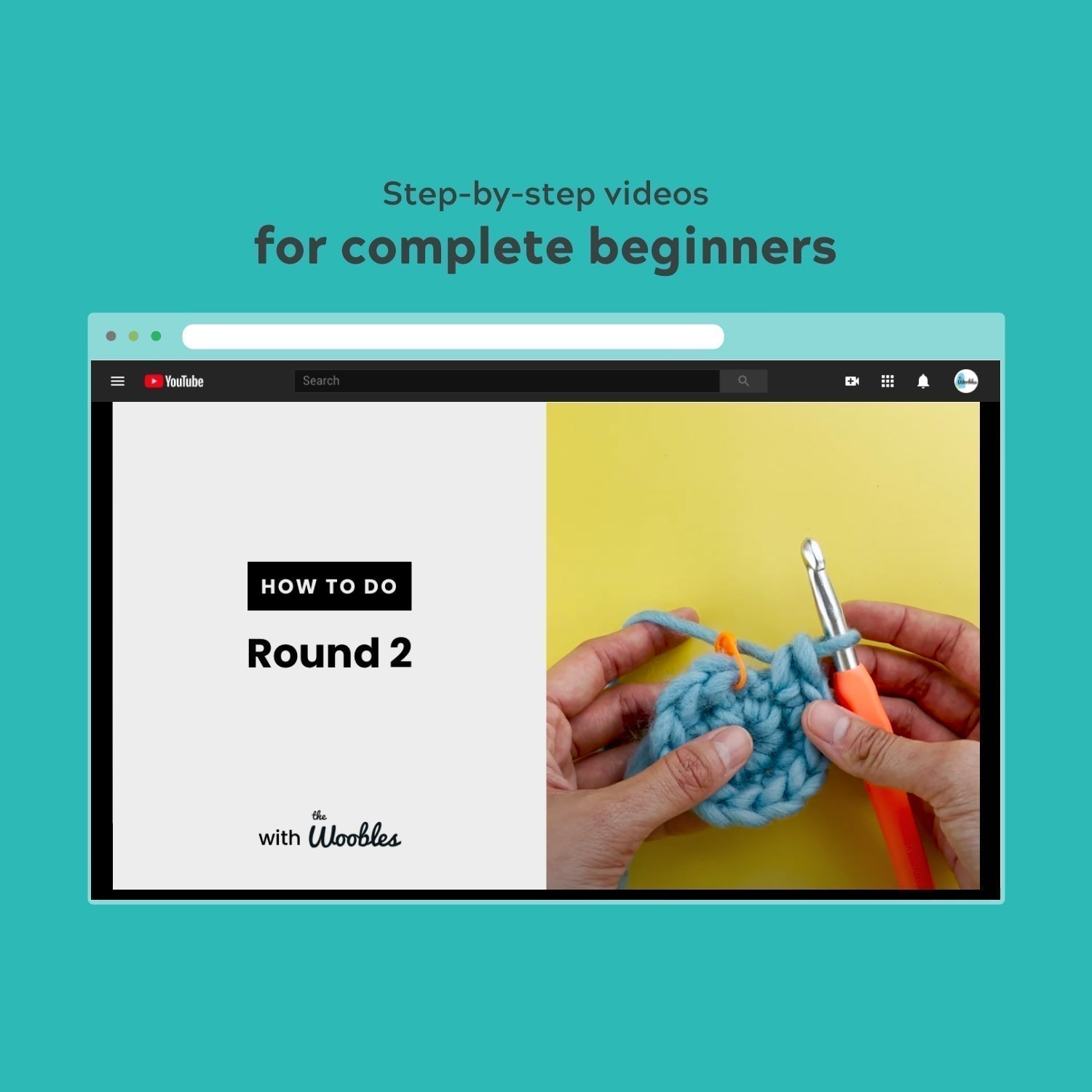 The Woobles Ted the Gingerbread Man Beginner Crochet Kit | Christmas Amigurumi Kit for Ages 8+
