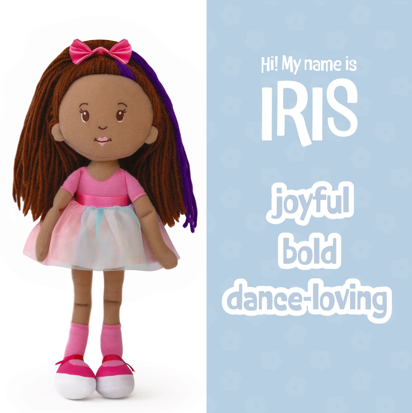 Manhattan Toy Groovy Girls Iris Soft Doll – 13" Posable Fashion Doll with Stylable Brown Hair & Magnetic Hands (Ages 3+)