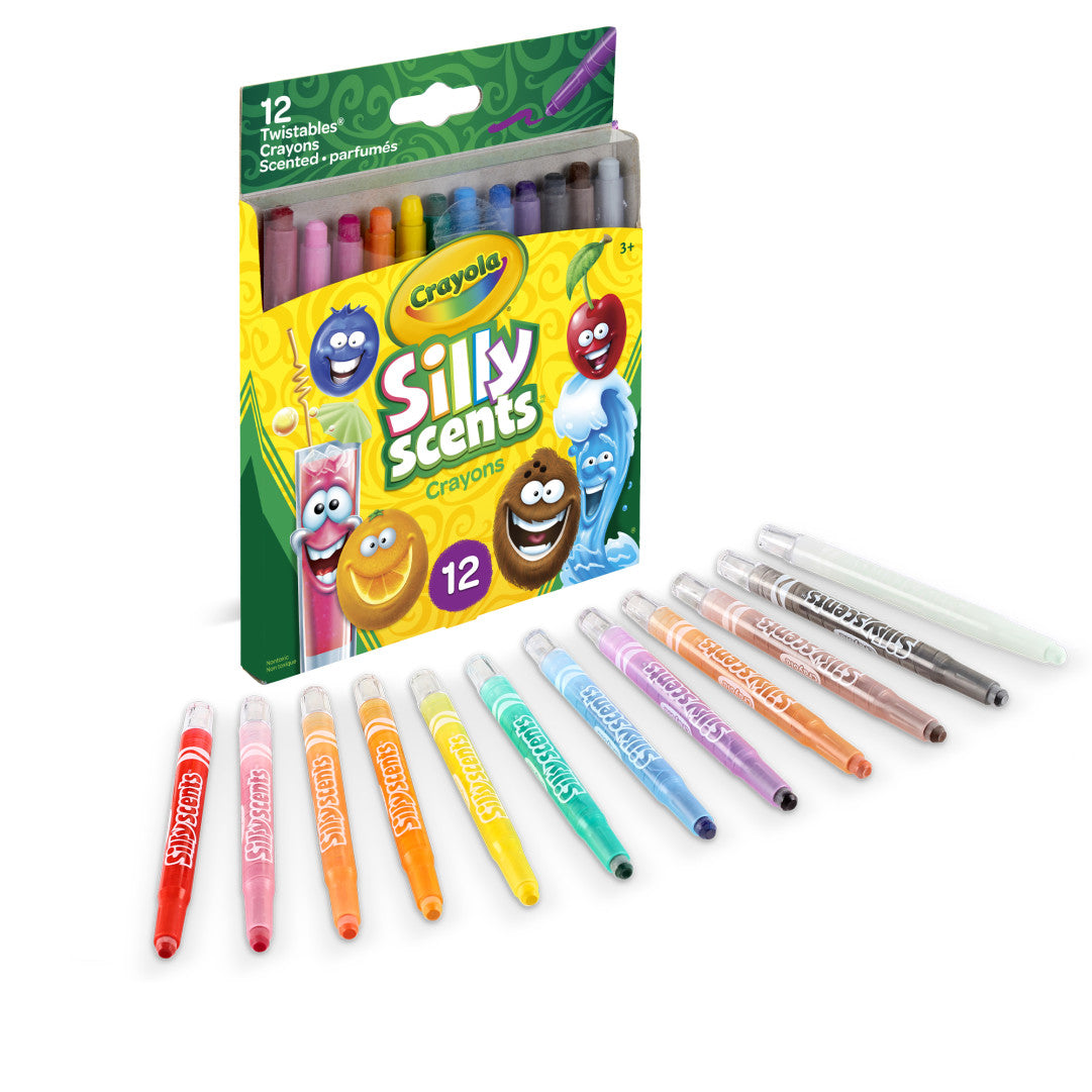Crayola Silly Scents Mini Twistable Crayons 12-Count – Scented No-Sharpen Crayons for Kids (Ages 3+)