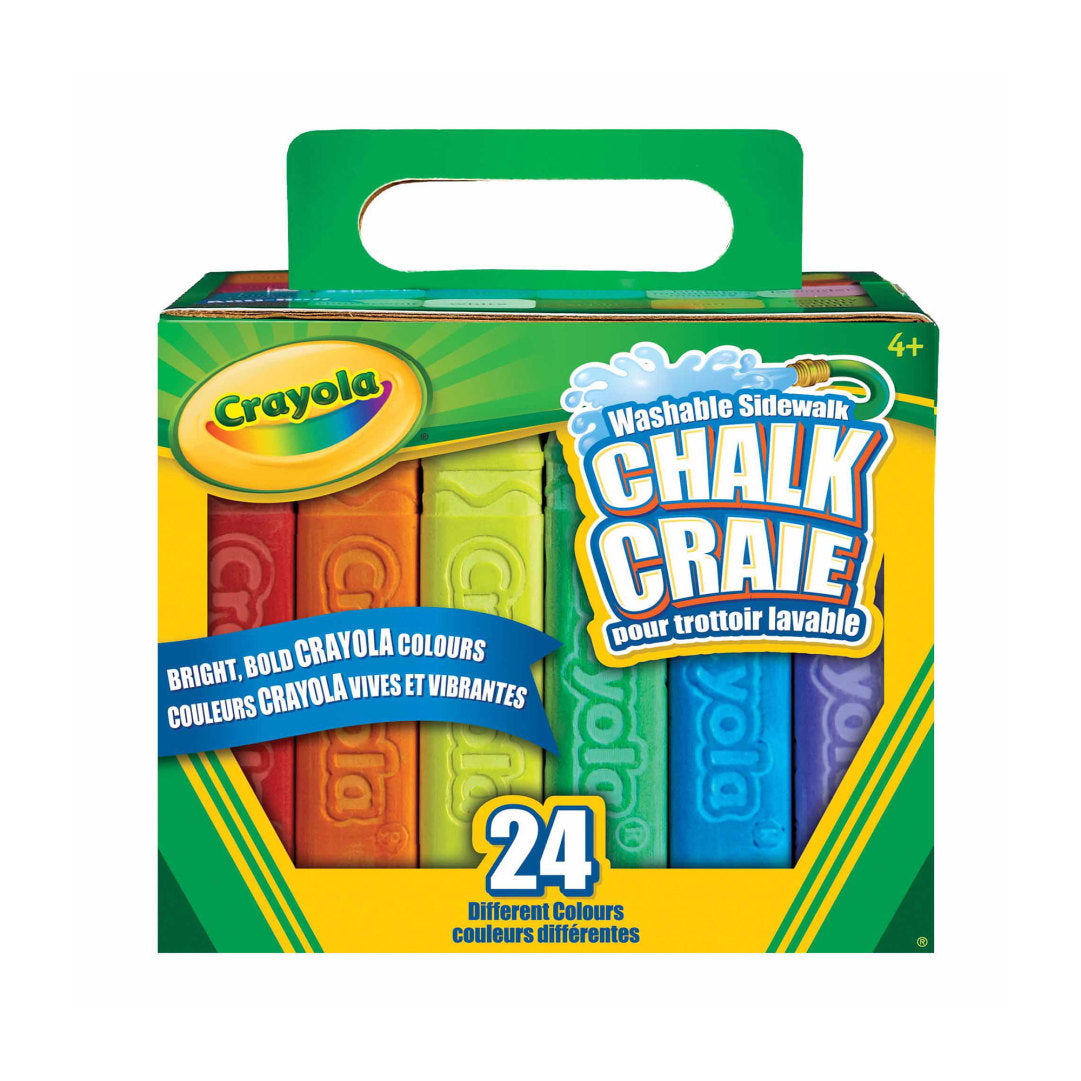 Crayola 24-Count Sidewalk Chalk – Jumbo Outdoor Colouring Chalk for Kids (Ages 4+)